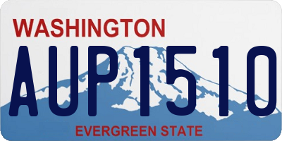 WA license plate AUP1510