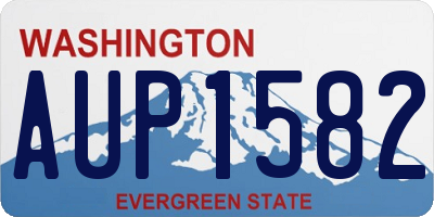 WA license plate AUP1582