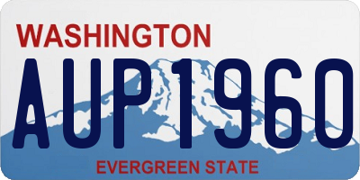 WA license plate AUP1960