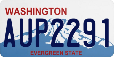 WA license plate AUP2291