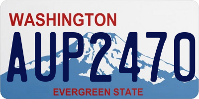 WA license plate AUP2470