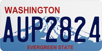 WA license plate AUP2824