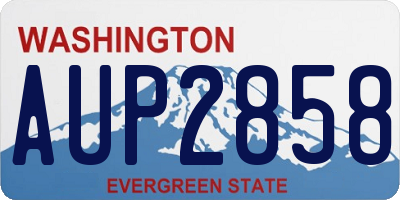 WA license plate AUP2858
