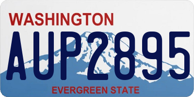 WA license plate AUP2895