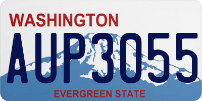 WA license plate AUP3055