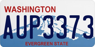 WA license plate AUP3373