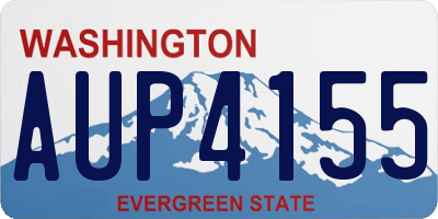 WA license plate AUP4155