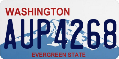 WA license plate AUP4268