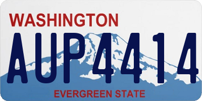 WA license plate AUP4414