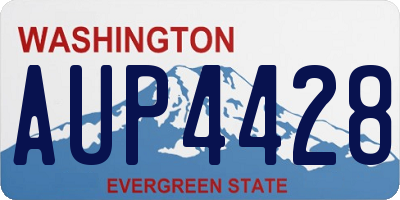 WA license plate AUP4428