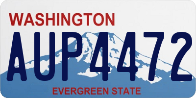 WA license plate AUP4472