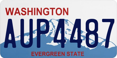 WA license plate AUP4487