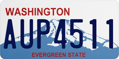 WA license plate AUP4511