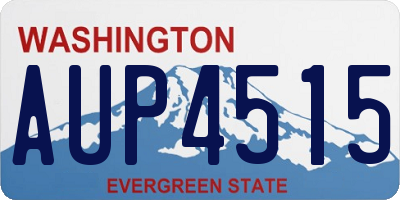 WA license plate AUP4515