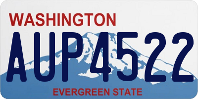 WA license plate AUP4522