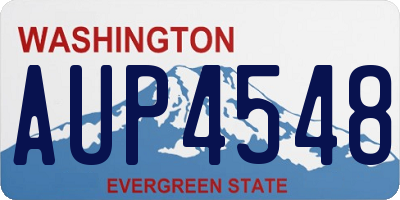 WA license plate AUP4548