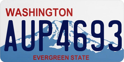 WA license plate AUP4693