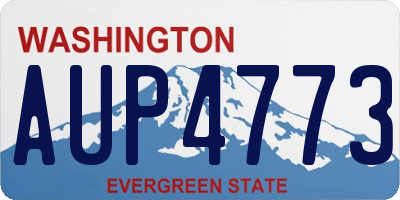WA license plate AUP4773