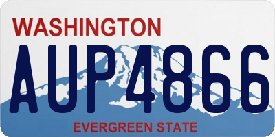 WA license plate AUP4866