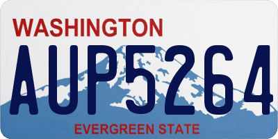 WA license plate AUP5264