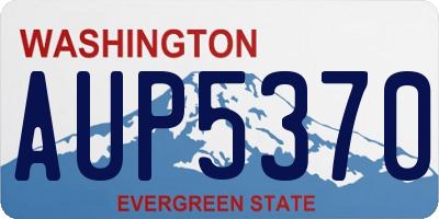 WA license plate AUP5370