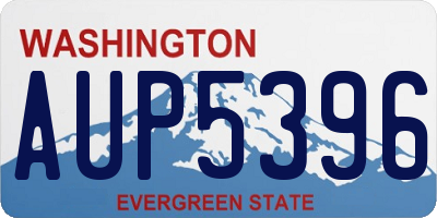 WA license plate AUP5396