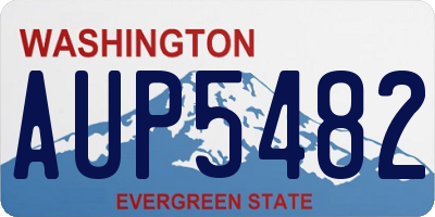 WA license plate AUP5482