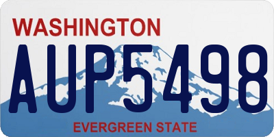 WA license plate AUP5498