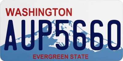WA license plate AUP5660