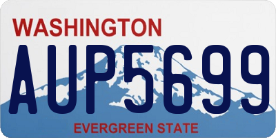 WA license plate AUP5699