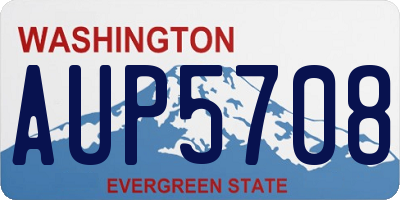 WA license plate AUP5708