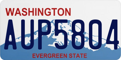 WA license plate AUP5804