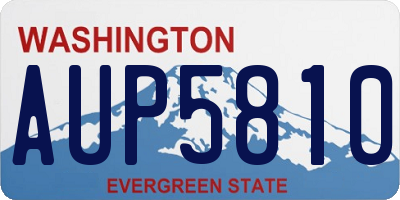 WA license plate AUP5810