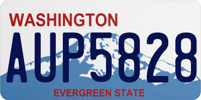 WA license plate AUP5828