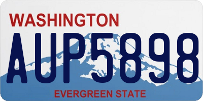 WA license plate AUP5898