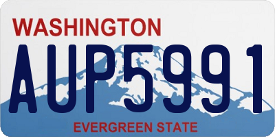 WA license plate AUP5991