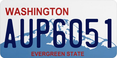 WA license plate AUP6051