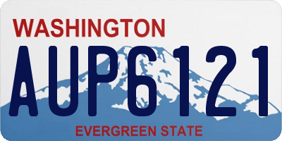 WA license plate AUP6121