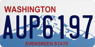 WA license plate AUP6197