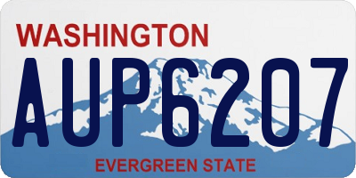 WA license plate AUP6207