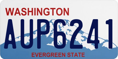 WA license plate AUP6241