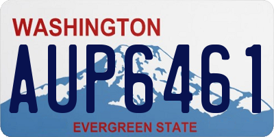 WA license plate AUP6461