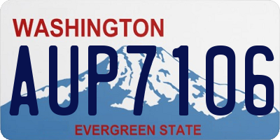 WA license plate AUP7106