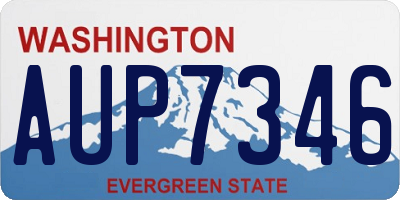 WA license plate AUP7346