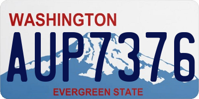 WA license plate AUP7376