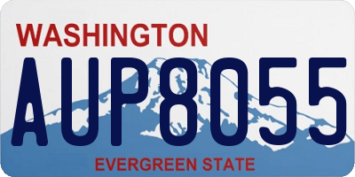 WA license plate AUP8055