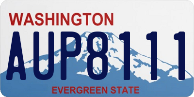 WA license plate AUP8111