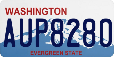 WA license plate AUP8280