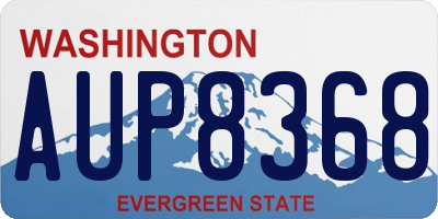 WA license plate AUP8368