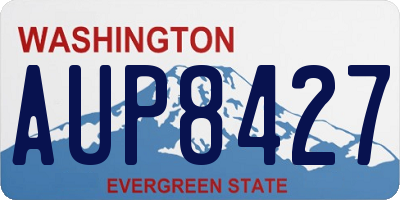 WA license plate AUP8427